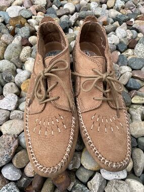 Hush Puppies Easy Time Comfort Genuine Leather Ankle Booties Moccasins‎ Sz 9M
